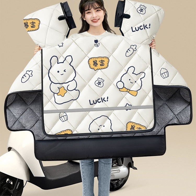 电动车挡风被四季通用冬季加绒加厚冬天电瓶摩托车春秋款防风防水