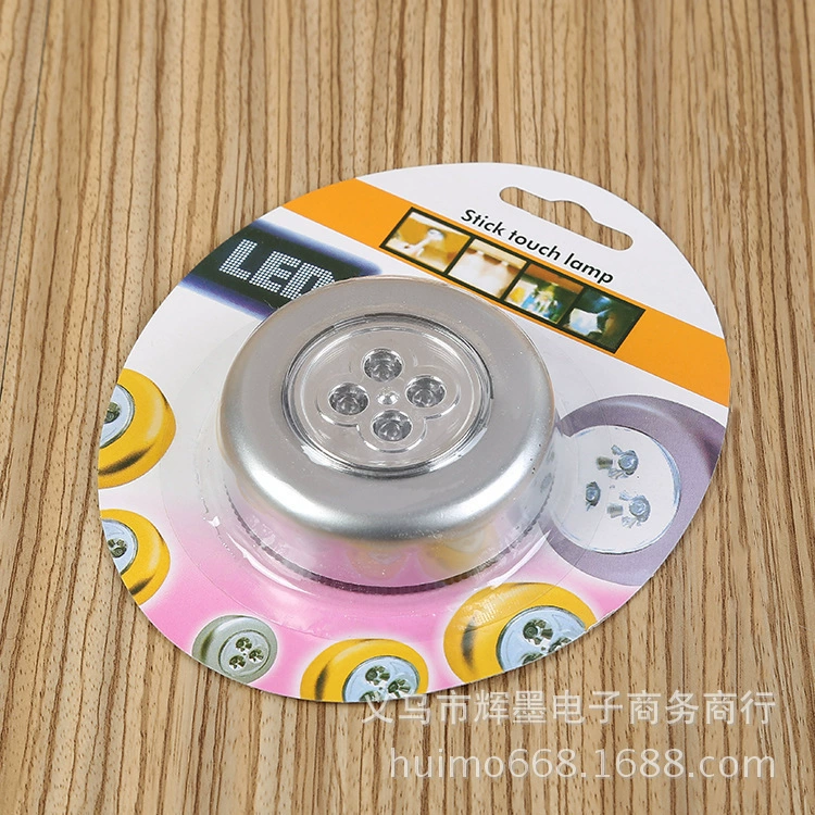 Автомобиль домашний аварийный настенный светильник шкаф маленький ночной четыре лампы Многофункциональный 4LED сенсорный свет Pat Light маленькая ночь