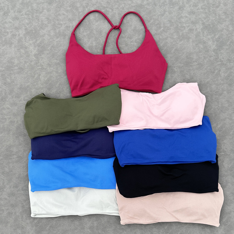 DF Pingxi Cross-border Amazon cintura alta glúteos glúteos rey fitness sin costuras espalda hermosa sujetador de nailon superfino