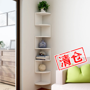 J^Corner Shelf Corner Corner Wall Bedroom Wall Hanging Wall Bookshelf Kitchen Triangle Corner Storage