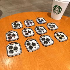 閃粉後攝像頭保護圈14promax適用蘋果14pro手機彩色鏡頭膜