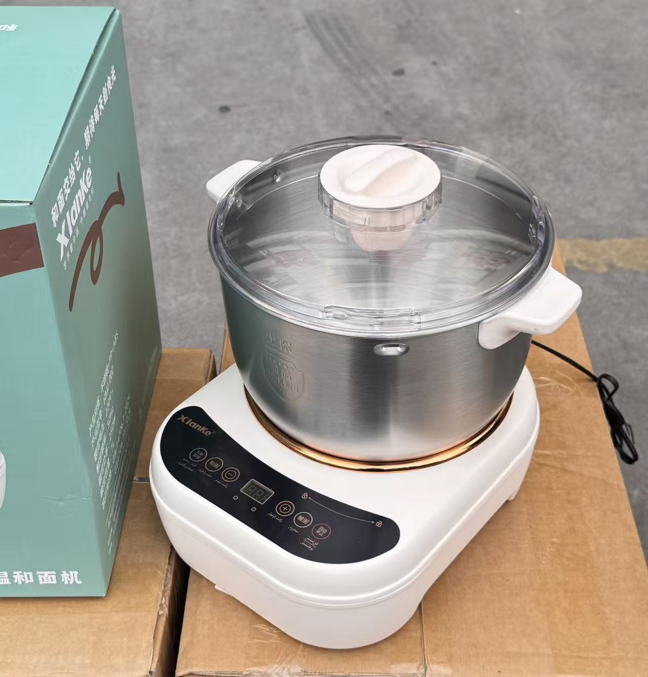 Xianke Teigmischer Heimteigknetmaschine vollautomatisch multifunktionale Küchenmaschine elektrische Gärung und Teigaufarbeitung All-in-One-Maschine