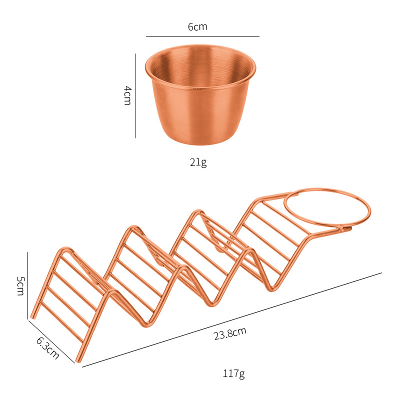 Transfronterizo 201 acero inoxidable mexicanos panquequequeca de taco único soporte de taco soporte de taco soporte de taco