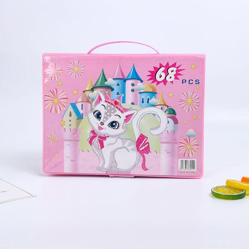 145 caja de aluminio de doble capa, bolígrafo de acuarela, juego para niños, herramienta de dibujo, caja de regalo de pintura, pintura de arte, juego completo de lujo