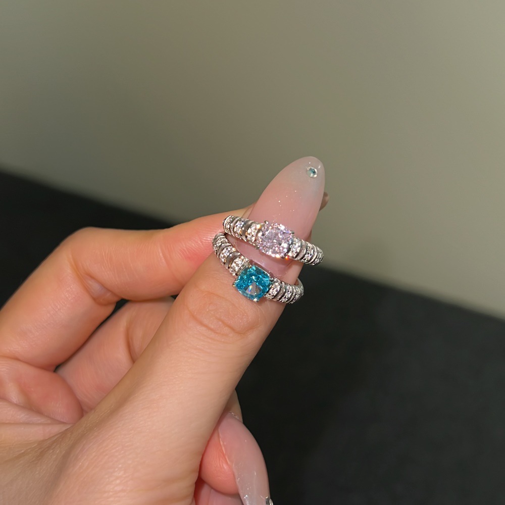 3g Weight Zircon Inlay Material Rings Classification 1 Piece Quantity Daily Occasion 925 Sterling Silver Material Heart Shape Pattern Women's Gender Plating Design Elegant Style 925 Sterling Silver Zircon Heart Shape Rings 925 Sterling Silver Rings 19