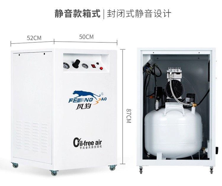 Fengbao Box-Type Air Compressor Laboratory Silent Oil-Free Air Compressor Drying Box-Type Dental Clinic Air Pump