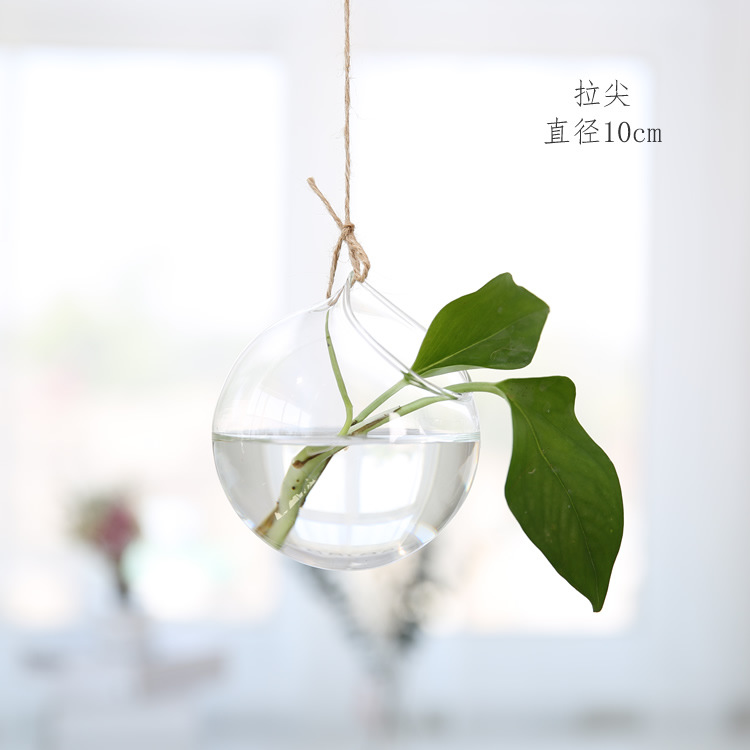 Creativo colgante pecera hidropónico de cristal botella decoraciones la boda artesanías caseras creativas