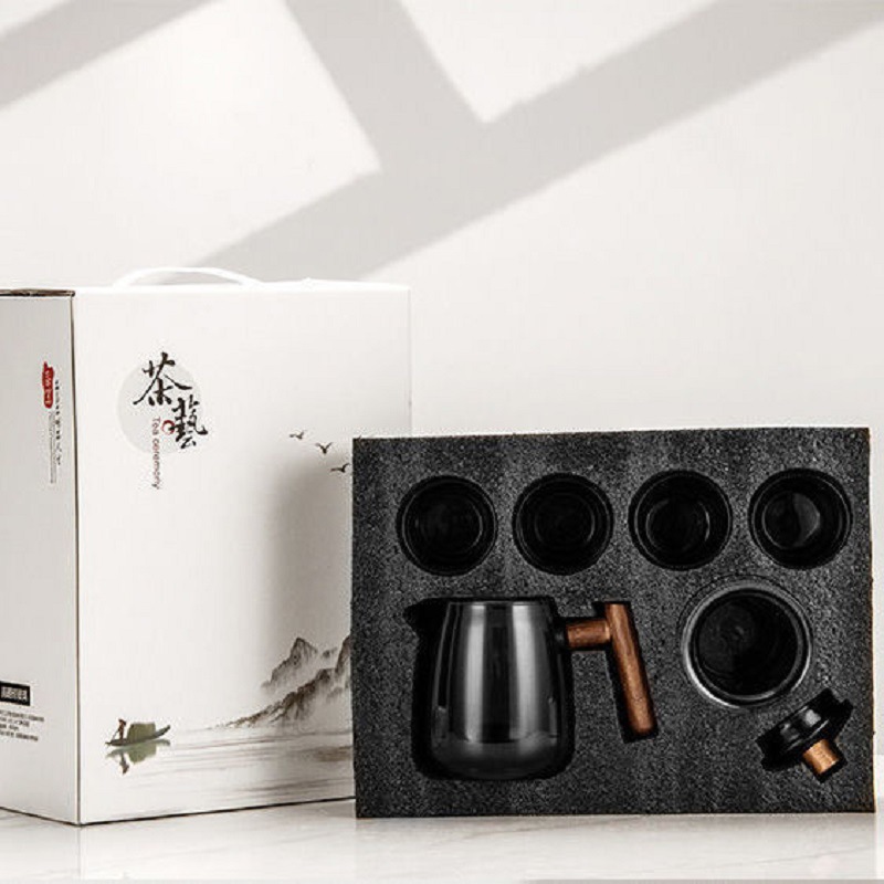 Venta al por mayor olla de yanxie tetera de vidrio estufa de cerámica eléctrica cocina de té de alta temperatura resistente filtro olla mango de madera mango lateral olla