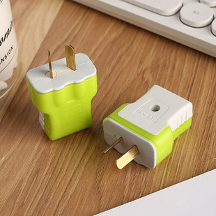 Xindatai T-Shaped Integrated Anti-Fall Rubber-Coated Single-Phase Two-Pole Rotating Plug Two-Pin Large Flat Plug