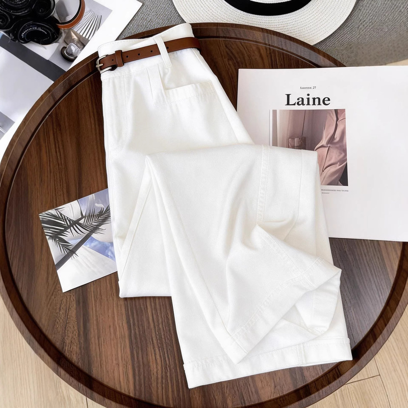 High-Waisted Slimming and Height-Enhancing White Jeans for Women, 2026 Summer New Versatile Loose Wide-Leg Straight Pants A11152 High-Waisted Slimming and Height-Enhancing White Jeans for Women, 2026 Summer New Versatile Loose Wide-Leg Straight Pants A11152