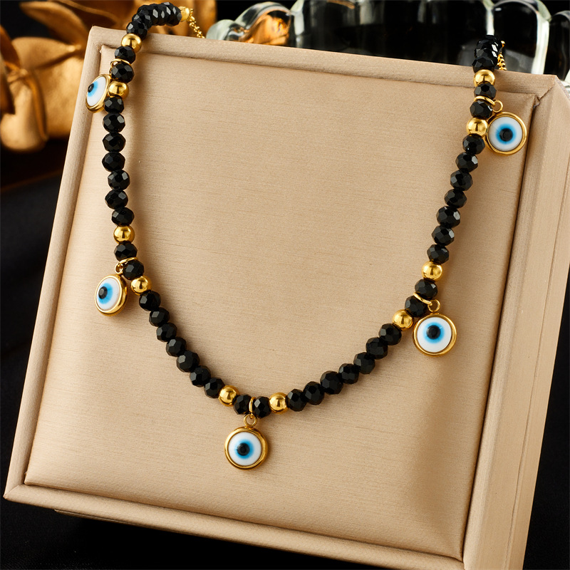 Women's Gender Wholesale Jewelry Simple Style Classic Style Star Titanium Steel Beaded Layered Necklaces