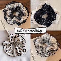 花柄4層大腸リング、新しいヘアロープ、ポニーテールボール、ヘアロープ、ヘアアクセサリー、花、軽くて豪華なヘアリング