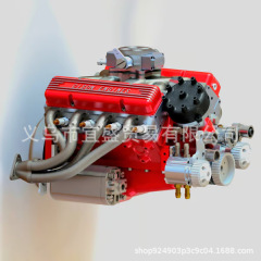 クロスボーダーの新型エンジンv 8エンジンの置物セット樹脂工芸品の置物ガソリンの頂にバルブの置物を置く。