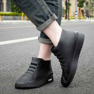Cross-border New Rain Boots Men's Waterproof Shoes Outwear Fashion Students Short Barrel Four Seasons Work Non-slip Rain Boots Adult Rubber Shoes
