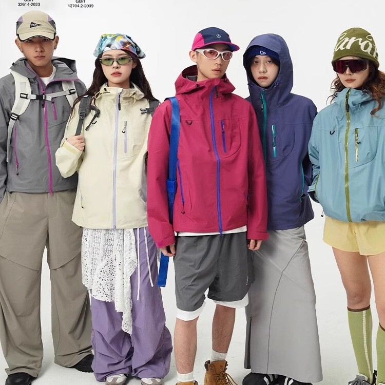 Outdoor Mountain Hard Shell Jacket Women's Men's 2025 Spring Fashion Brand Water-repellent Hiking Hooded Jacket