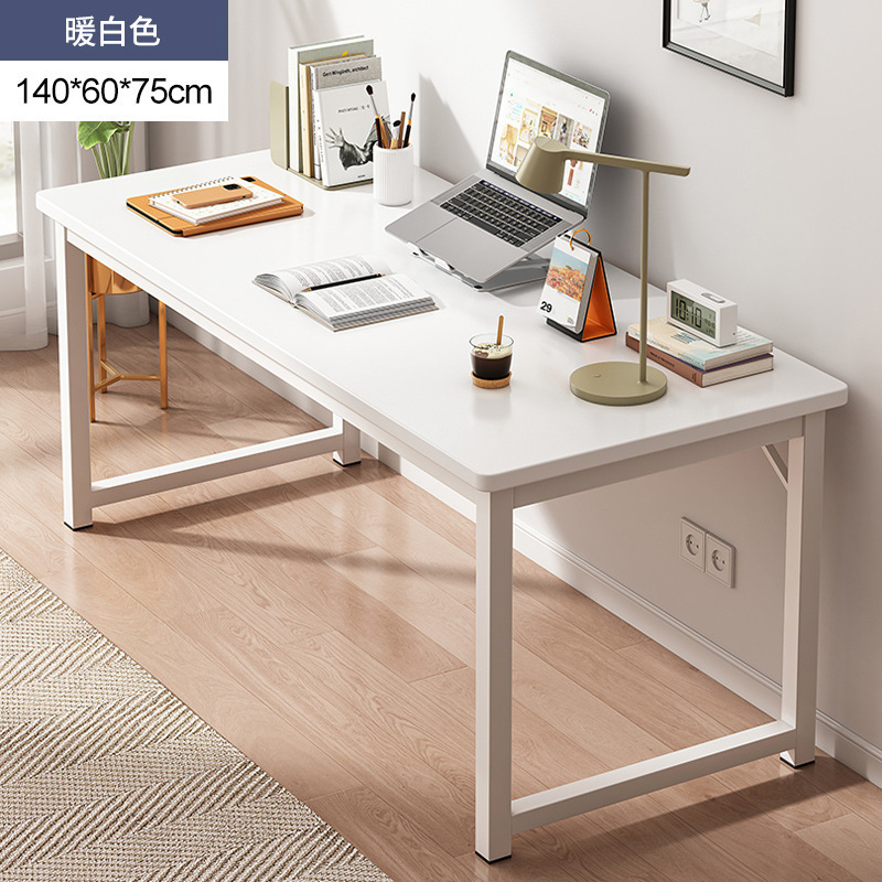 [12mm desktop] 140*60cm warm white 30mm thick table legs