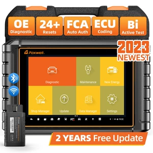 FOXWELL NT909 OBD2 avtomobil skaneri, tam sistem detektoru, 24+ sıfırlama