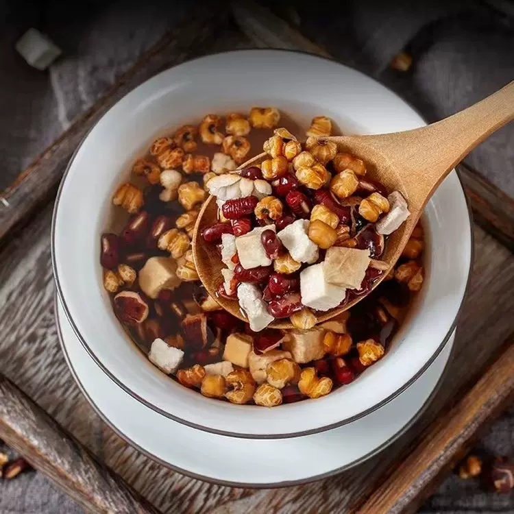 茯苓山药薏湿茶养生茶包三蒸三晒炒熟薏湿茶饮批发红豆芡实薏湿茶