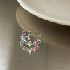 Advanced rainbow small design adjustable ring, flowered, high-quality style, light luxury style