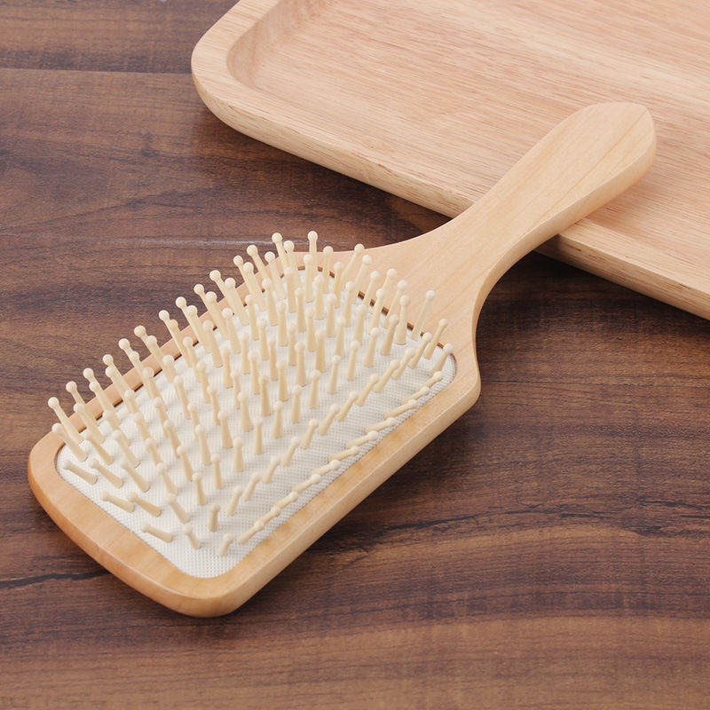 Placa grande peine airbag Pelo Largo masaje peine electrostático peluquería peine de madera Pelo Rizado cojín de aire peine cuidado de la salud Anti-pérdida de cabello