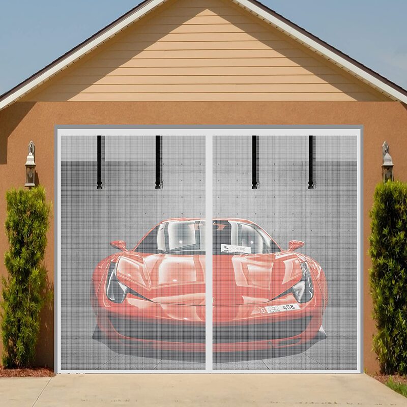 Enhanced self-sealing fiberglass mesh door screen with 4 strapping straps closed weighted bottom hands-free door screen Enhanced self-sealing fiberglass mesh door screen with 4 strapping straps closed weighted bottom hands-free door screen