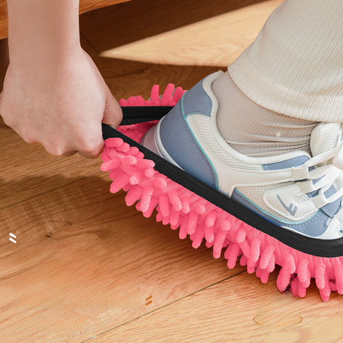 Cross-border Shaggy Swiffer Mop Slippers Household Lazy Mop Shoe Covers Sweeping Cleaning Replaceable Mop Head Wholesale