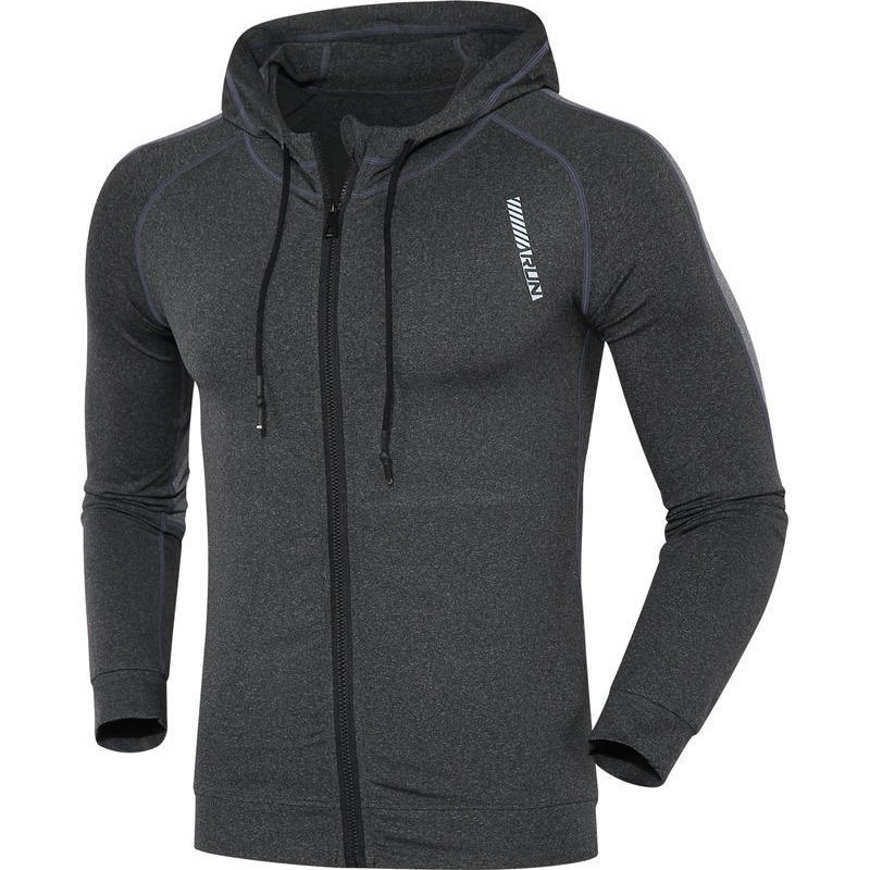 Otoño nuevo estilo deportes al aire libre fitness correr pesca ciclismo senderismo chaqueta con capucha deportes hombres transpirables de secado rápido