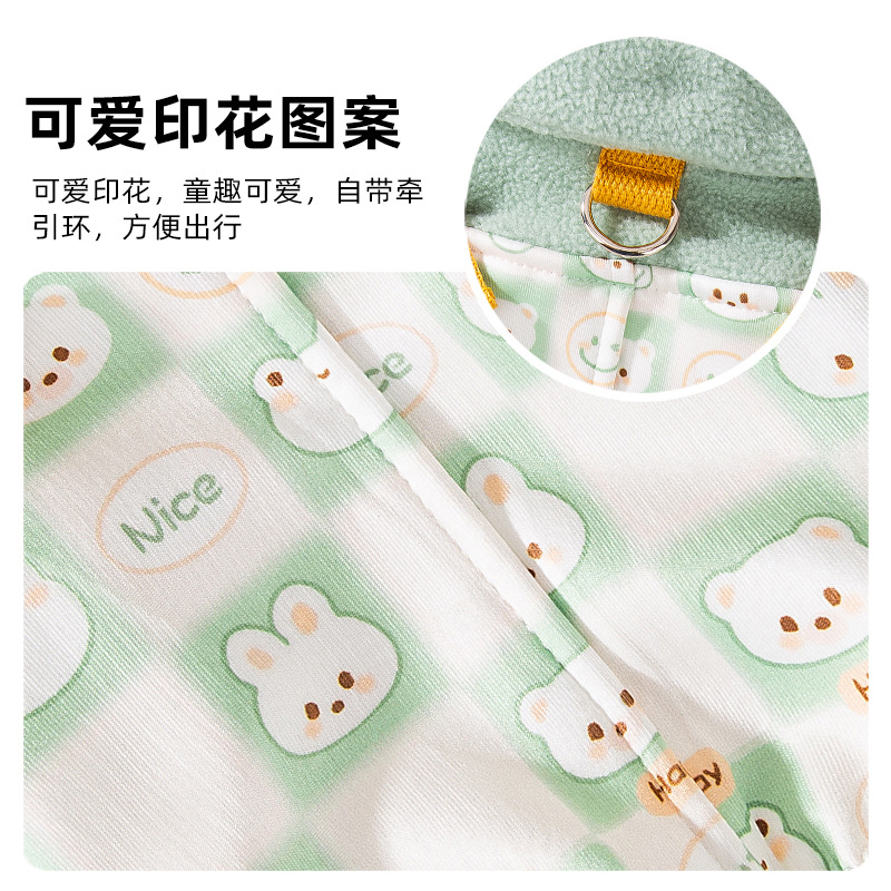 Otoño y invierno perros gruesos calentadores lindos osos cuadrangulares pantalones de algodón gato Teddy Bear ropa de mascotas