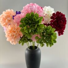 跨境绣球花仿真花3头迷你绣球 婚庆花材路引插花假花摆件婚礼装饰