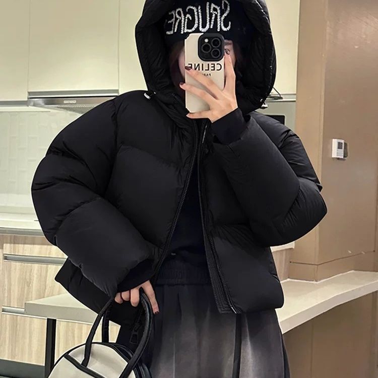 Kendall Jenner Wizard Hat Cotton Jacket for Petite Women, Hooded, High-Puffiness, Ultra-Light, Thickened Cotton Coat, Short Puffer Jacket Kendall Jenner Wizard Hat Cotton Jacket for Petite Women, Hooded, High-Puffiness, Ultra-Light, Thickened Cotton Coat, Short Puffer Jacket