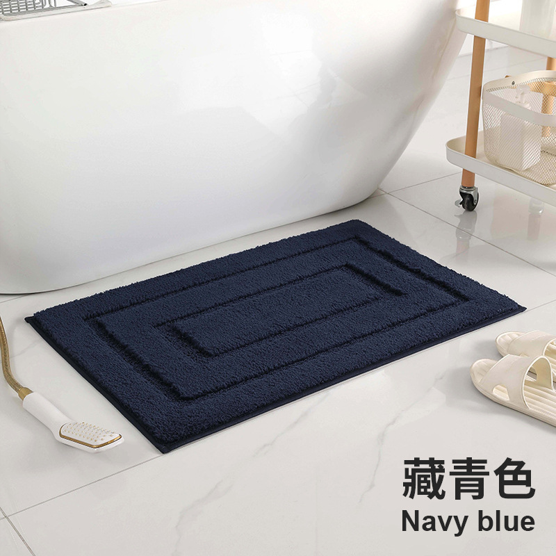 Cojín de absorción de agua transfronteriza flocado grueso lavable con máquina cojín de piso cojín antideslizante cojín de puerta alfombra doméstica