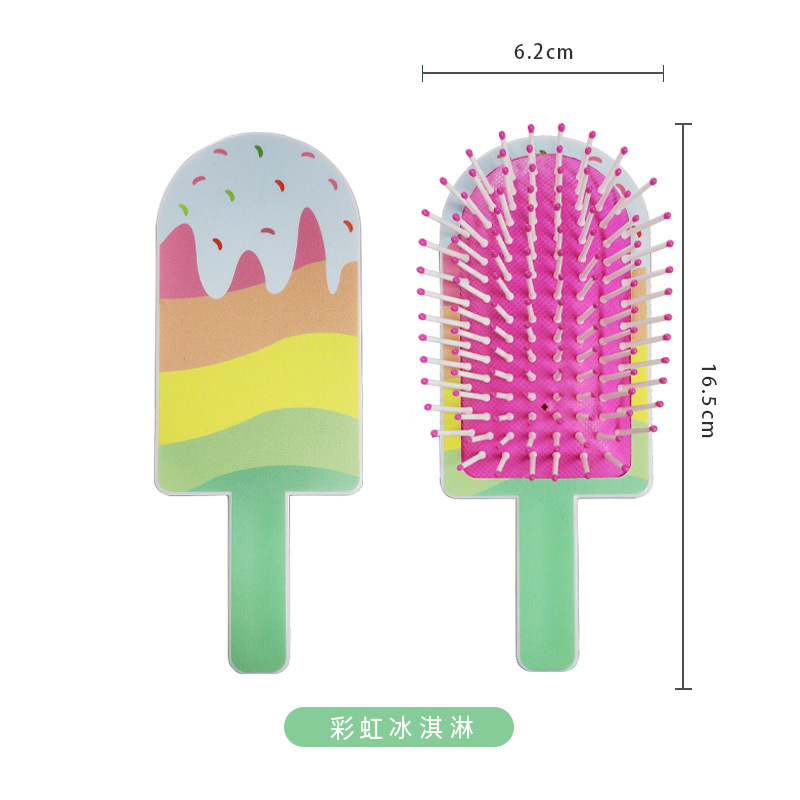 Mini creativo helado cojín de aire peine helado serie airbag peine lindo dibujos animados shunfa portátil masaje peine