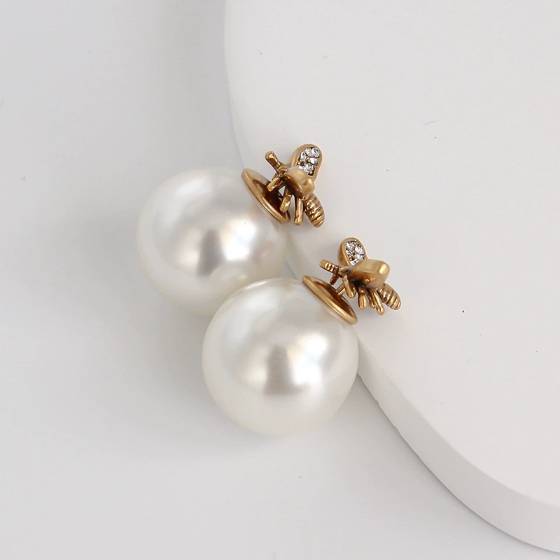 small pearl earrings, дизайн цирконий, каменная инкрустация, французский стиль