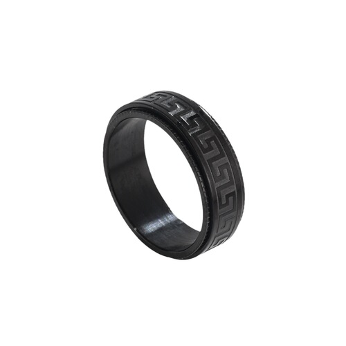 Cross-border titanium steel Great Wall pattern ring, rotatable, pressure relief, European and American fashionable stainless steel couple ring