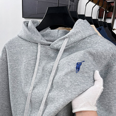 潮牌棉质男士连帽卫衣2025春秋季新款刺绣百搭休闲美式男装卫衣男