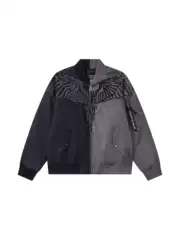 Marcelo Burlon 2025 New Trendy Fashion Embroidered Logo Unisex Baseball Collar Jacket
