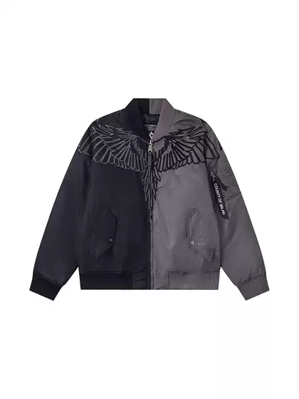 Marcelo Burlon 2025 New Trendy Fashion Embroidered Logo Unisex Baseball Collar Jacket