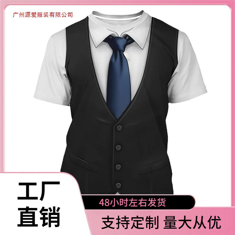 Pirate Captain Graphic T-Shirt for Men Funny Cosplay Costume Crew Neck Short Sleeve Tuxedo T-Shirt t