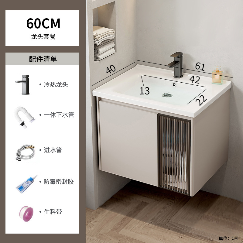 Espacio de aluminio cuarto de baño combinación Hotel Roca Placa de lavado integrado mesa de lavado baño lavabo cuenca transfronteriza