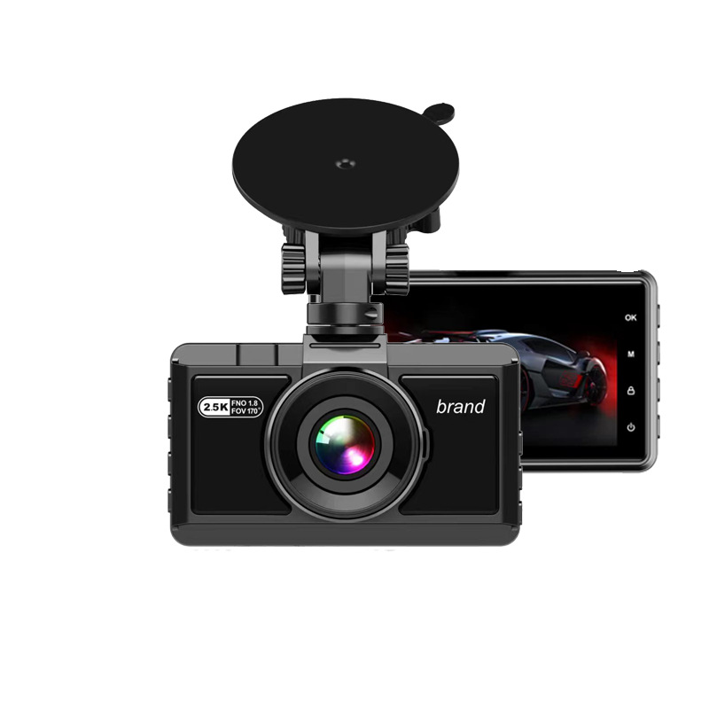 Dashcam with 24-hour monitoring, 4K night vision, car navigation system, dual recording before and after parking