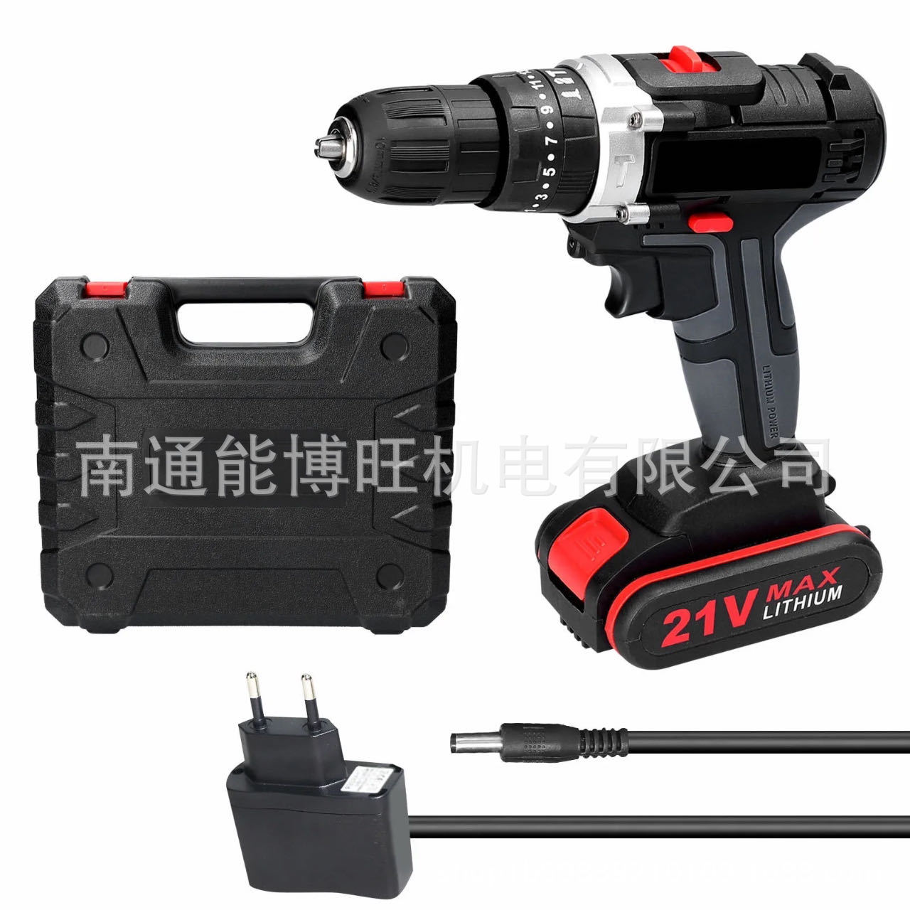 Fábrica transfronteriza taladro eléctrico herramienta traje multifuncional hogar mano taladro 21V herramienta eléctrica taladro de impacto de alta potencia