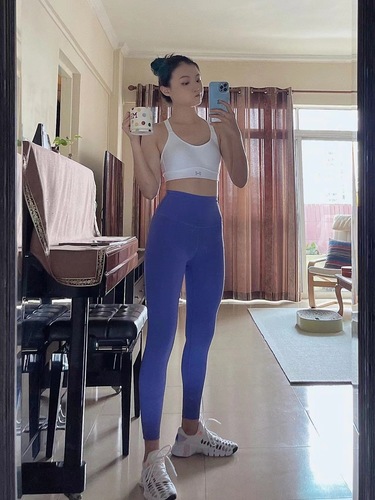 Cross-border new WT soft and tender skin-friendly high-waisted yoga pants for women with drawstring and brushed for weight loss sports and fitness nine-piece pants