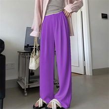 西装裤女韩版春夏2025新款高腰显瘦直筒裤宽松九分休闲烟管小西裤