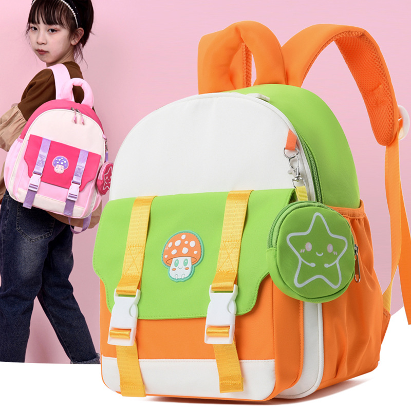 Mochila infantil de dibujos animados niños mochila de jardín de infantes mochila de niñas transpirable preescolar mochila ligera