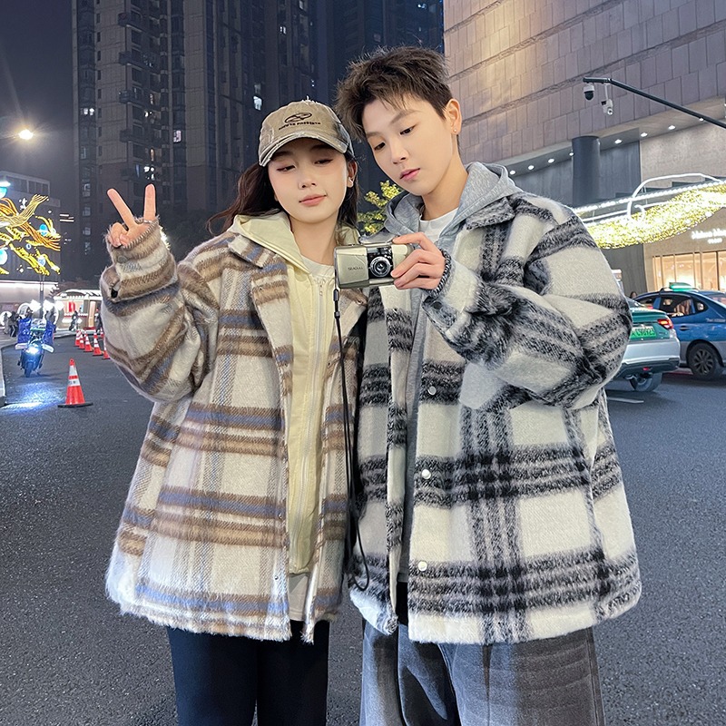 Xiaoxiang Style Woolen Jacket For Couples Wearing Hooded Jackets_voghion.com
