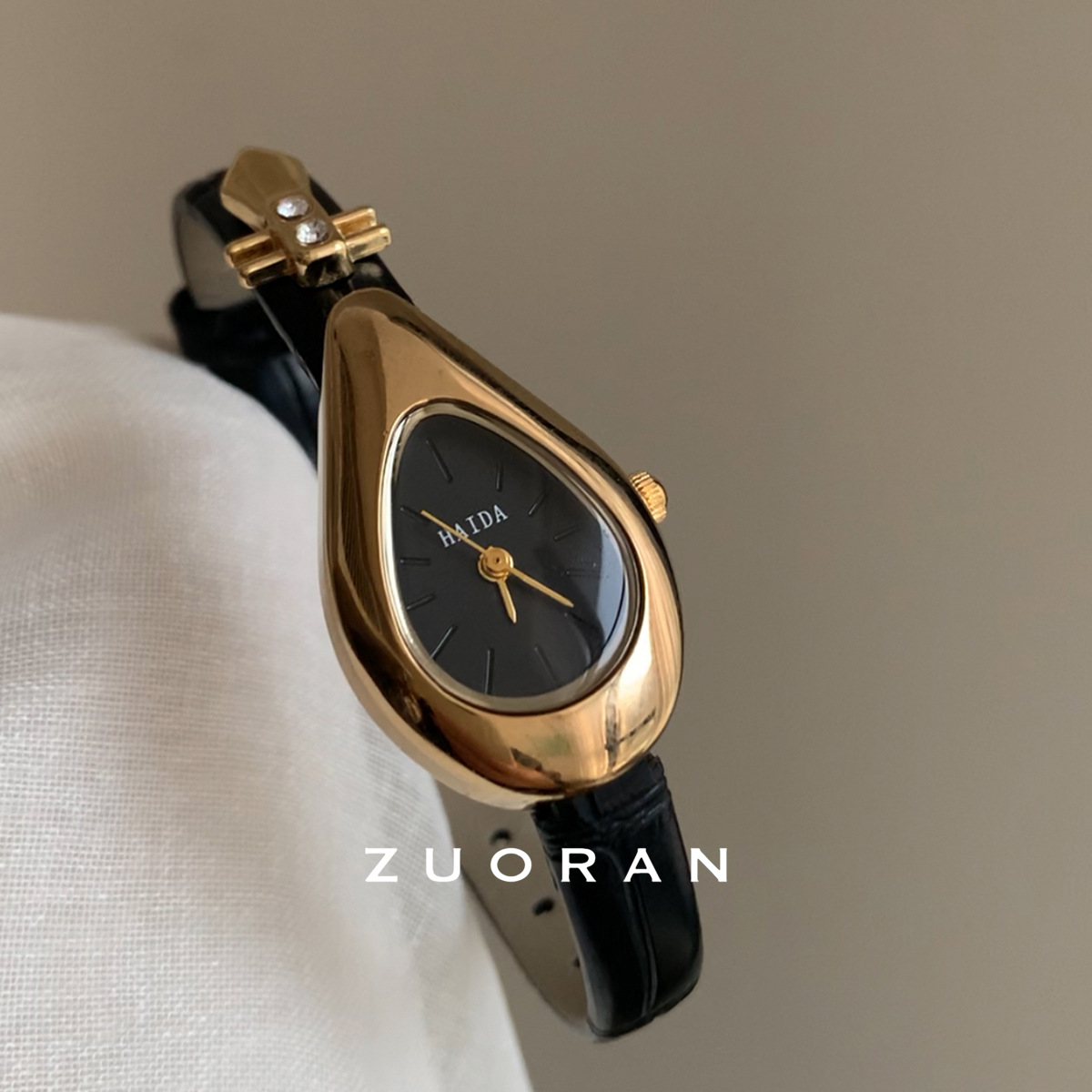 ZUORAN琵琶デザイン感文字板洗練されたファッション国風真皮小衆気質女性時計卸売り生放送02