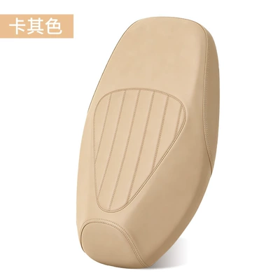 Motorcycle cushion — Bike Seat Cover Thickened Version - steel-stamped-vertical-stripes-khaki-size-m-suitable-for-flat-length-51-55cm