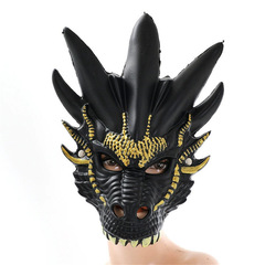 新款热卖万圣节动物款全脸龙面具COSPLAY万圣节恐龙面具表演道具