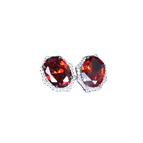  Lightweight Luxury Jewelry Heavy Craft Diamond Stud Earrings for Women, Micro-set Colorful Zirconia, S925 Silver Pin, Multiple Color Options, Luxurious and Versatile