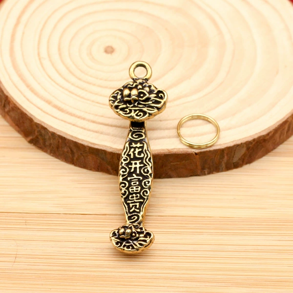 Flower blooming wealth pendant + double layer small circle